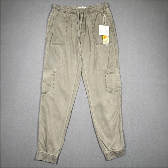 C&C California Pants - NWT C&C California Jogger Pants Women’s Small Green 100% Lyocell Cargo FLAW